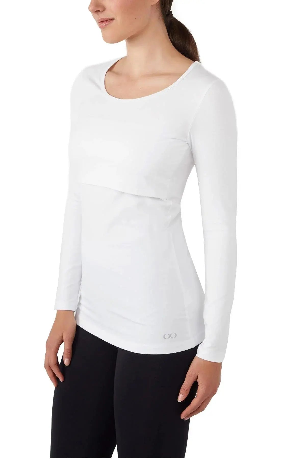 Sarah T-shirt d'allaitement – Le basic intemporel manches longues MumAddikt Allaitement