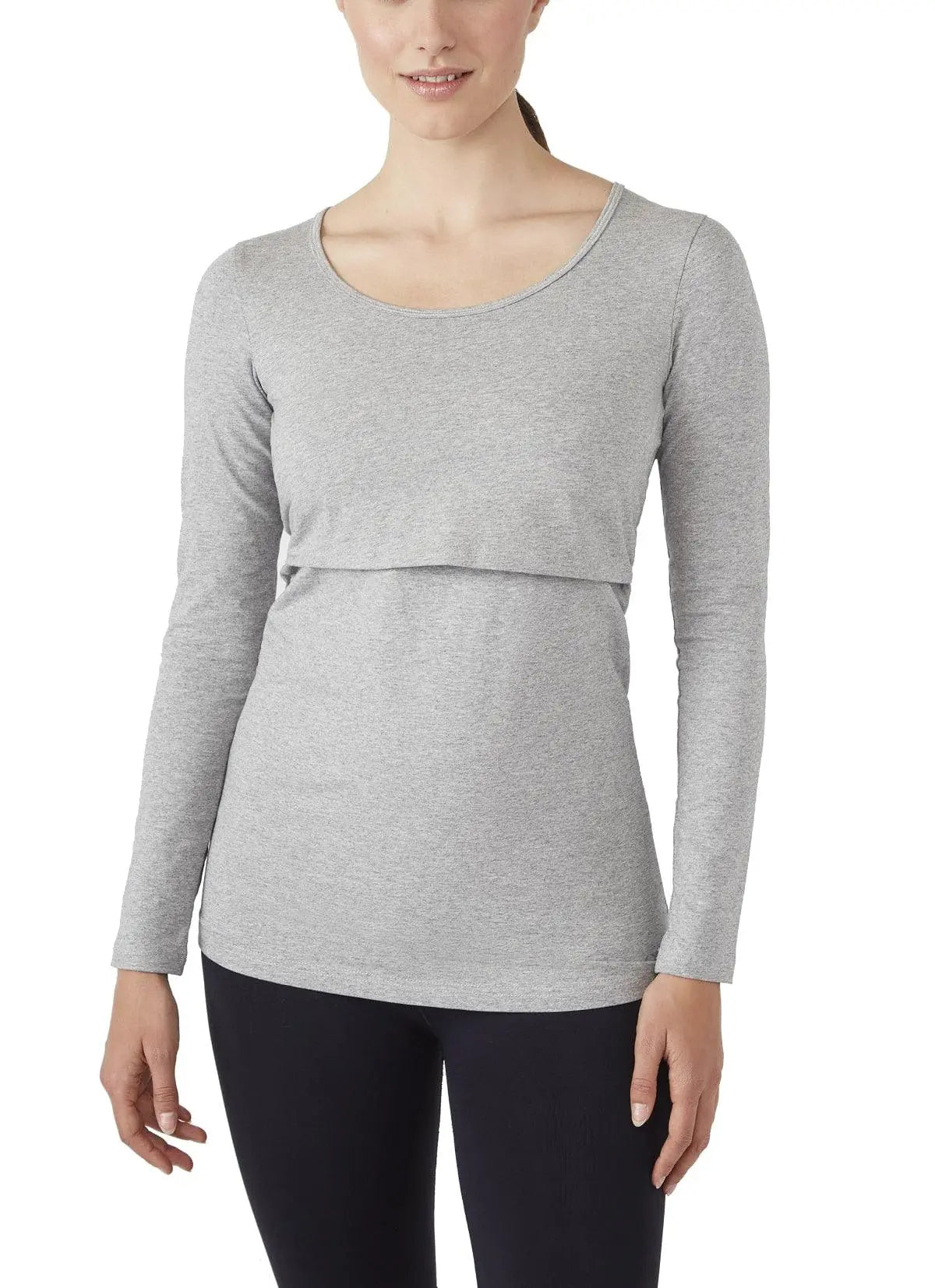 Sarah T-shirt d'allaitement – Le basic intemporel manches longues MumAddikt Allaitement